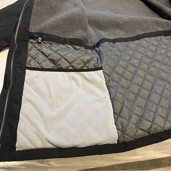 Lands' End Men's Squall Snow Jacket Black w/reflective trim Full Zip Size Medium - Picture 11 of 14